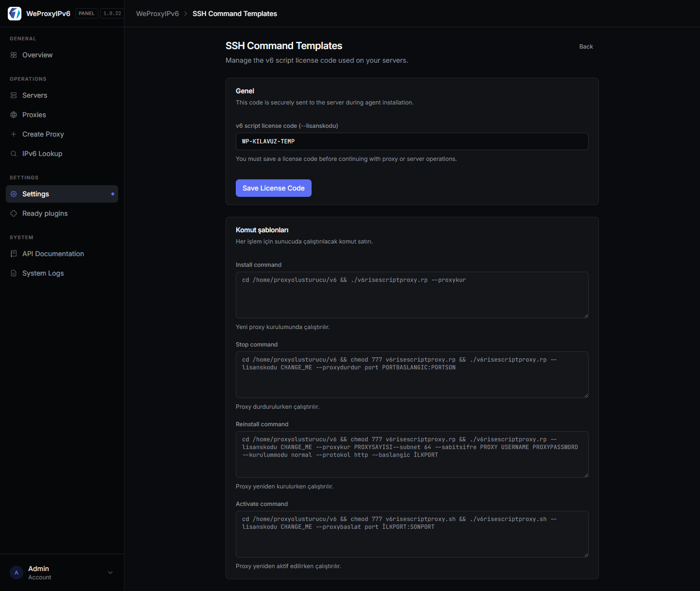 v6 script license code