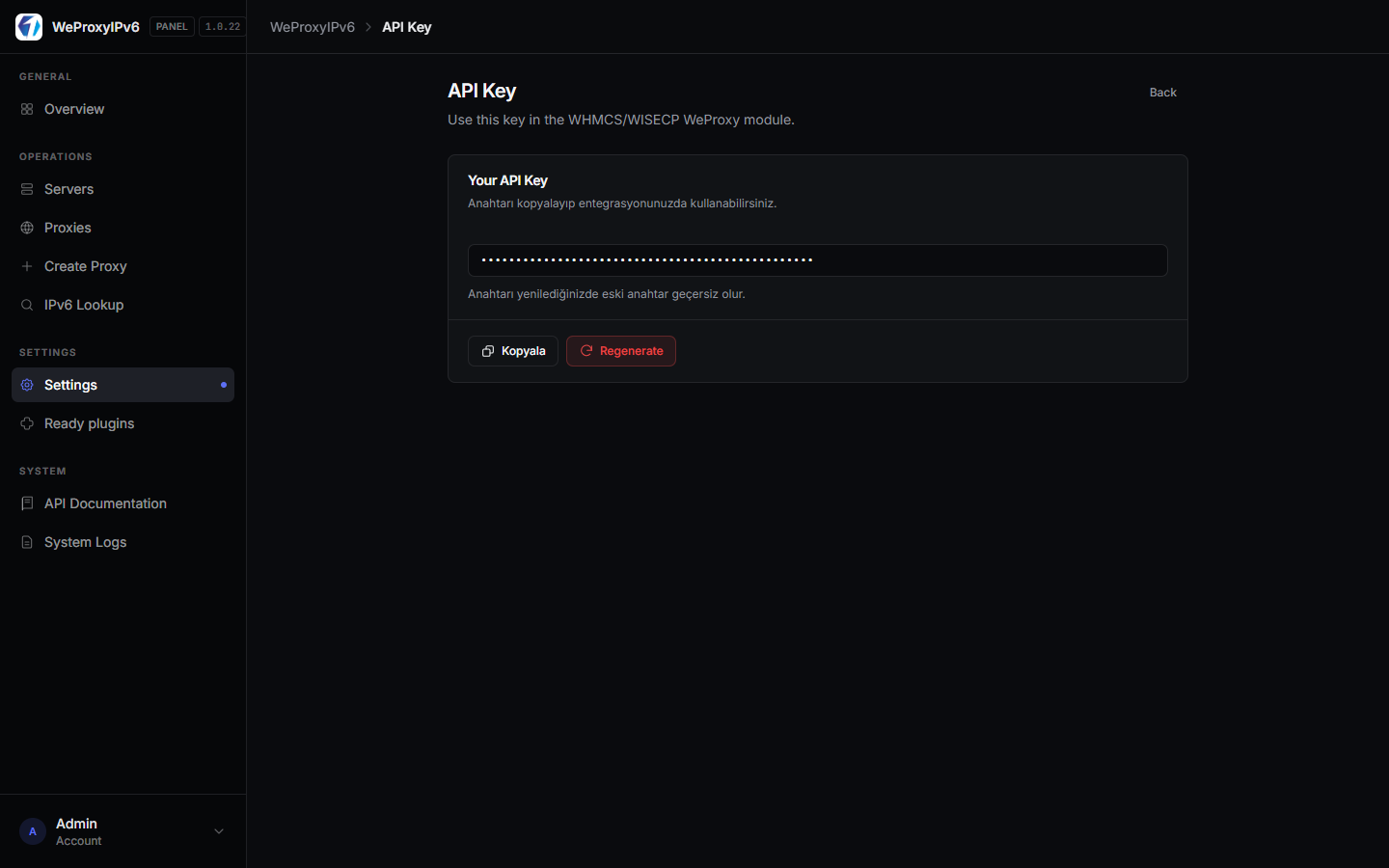 API key